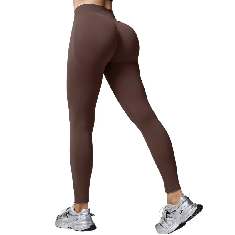 Colorful Women's Slim-Fit High-Waist Full-Length Stretch Fitness Running Yoga Pilates Sports Leggings, Tight Quick-Dry Base Pant