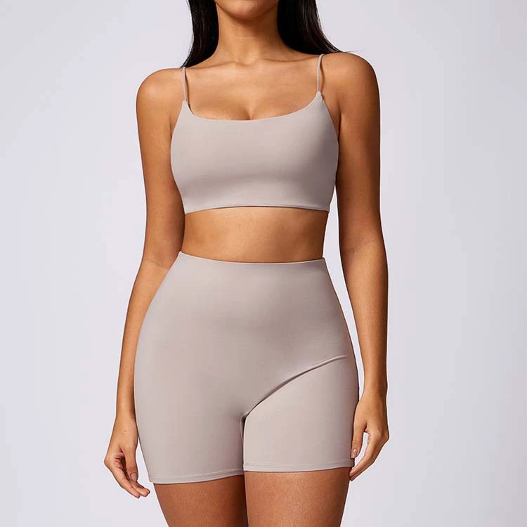 Fashion Women Gym Workout Bra and Shorts Set Custom logo Yoga Gym Workout Sets for Women