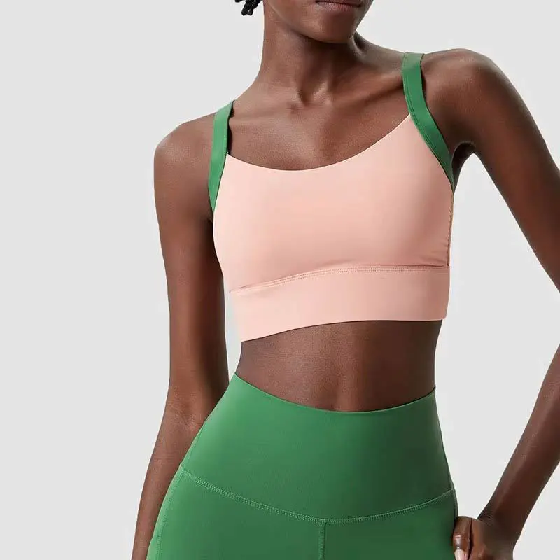 Women's Slimming Sleeveless Yoga Top Spring Summer New Style Breathable Fitness Yoga Sport Bra