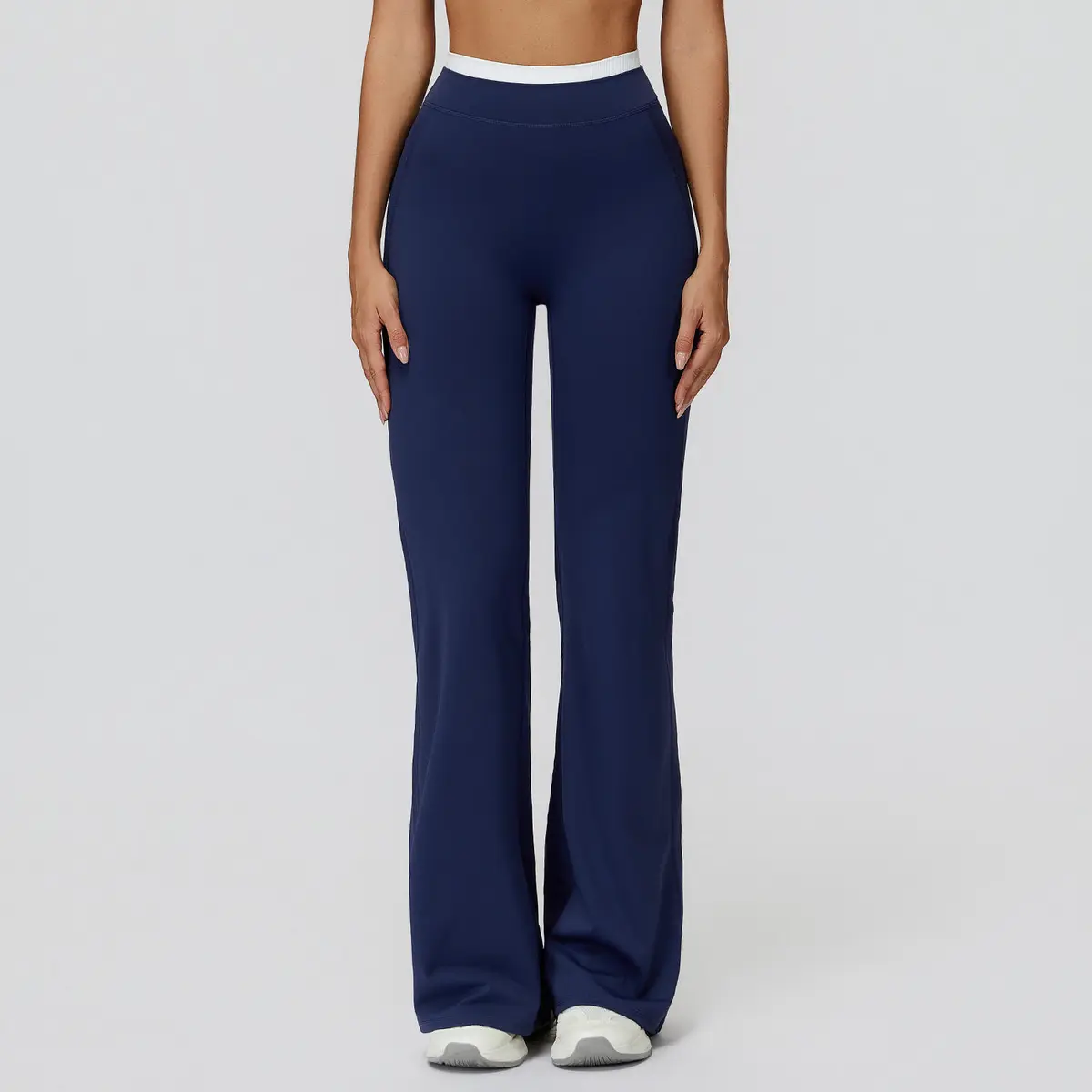 Premium Women High Waist Flared Yoga Pants Breathable Quick Dry Two Piece Style Fitness and Lounge Wear