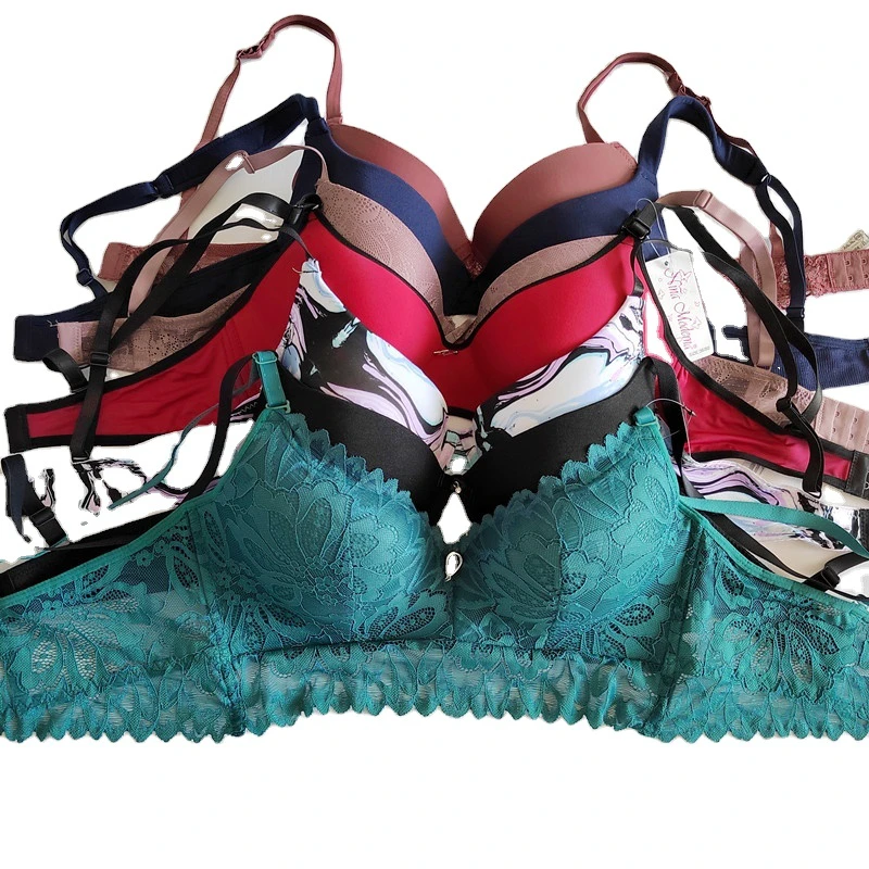 High Quality 0.95 Dollar Cotton and Nylon or Polyester Material Mix Models Ladies Solid Colors Sports Bra for Girls