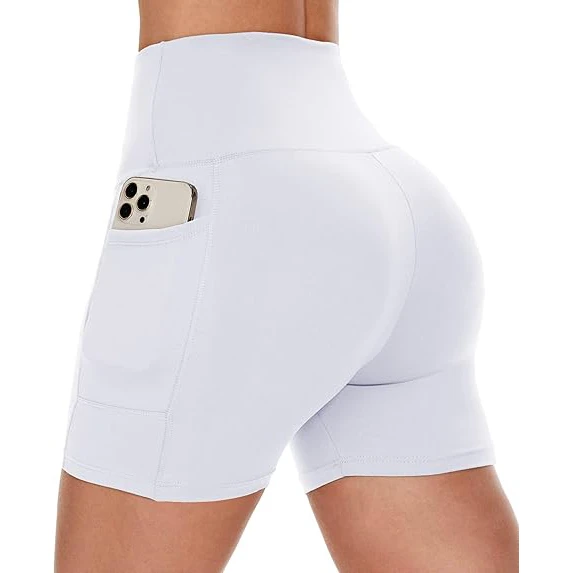 High Waist Yoga Pants with Elastic Closure Breathable Solid Pattern Yoga Leggings Fitness Running Gym Butt Lift Hot Shorts Women