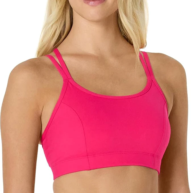 High Support Sports Bra Women Medium Impact Removable Padding Racerback Seamless Breathable Nylon Spandex Yoga Gym