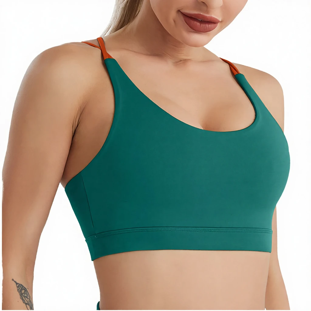 Reasonably Priced Soft Women's Yoga Sports Bra Set Active Fitness Gym Wear Non-adjusted Straps High Support Quick Dry Front