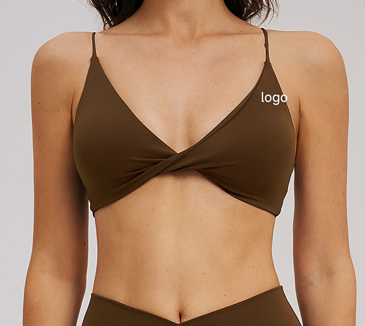 A94 Rugged Sports Bra V-Neck Thin Straps Beautiful Back Casual Yoga Wear for Women Fitness Workout Lycra Seamless Made in China