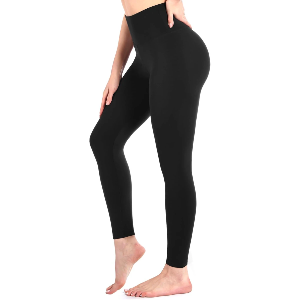 Customized Logo High Waisted Women's Plus Size Leggings Solid Color Recycled Anti Bacterial Printed Stretch Knitted Yoga Pants