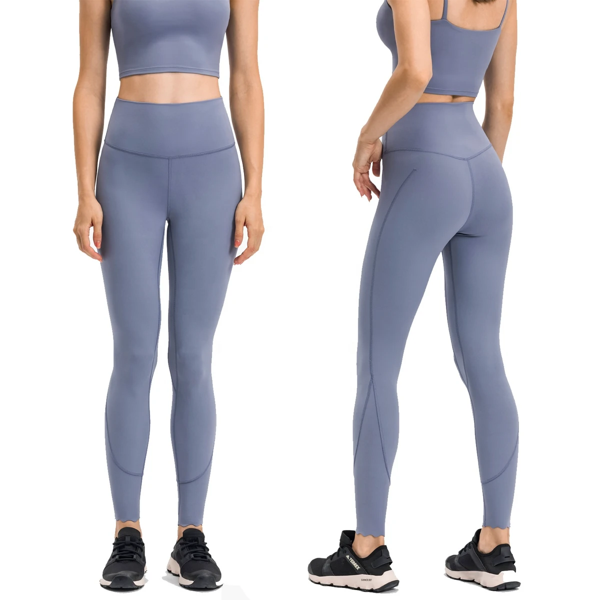 Yoga Pants Women Autumn/winter 2022 New Wave Leg Bottom Sports Leggings High Waist and Hip Stretch Lulu Female Yoga Leggings