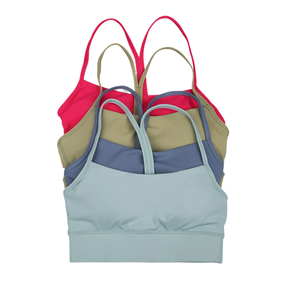 Custom LOGO Hot-selling Solid Color Breathable Sports Bra Shockproof Lightweight Gym Fitness Running Yoga Tops Women's Clothing