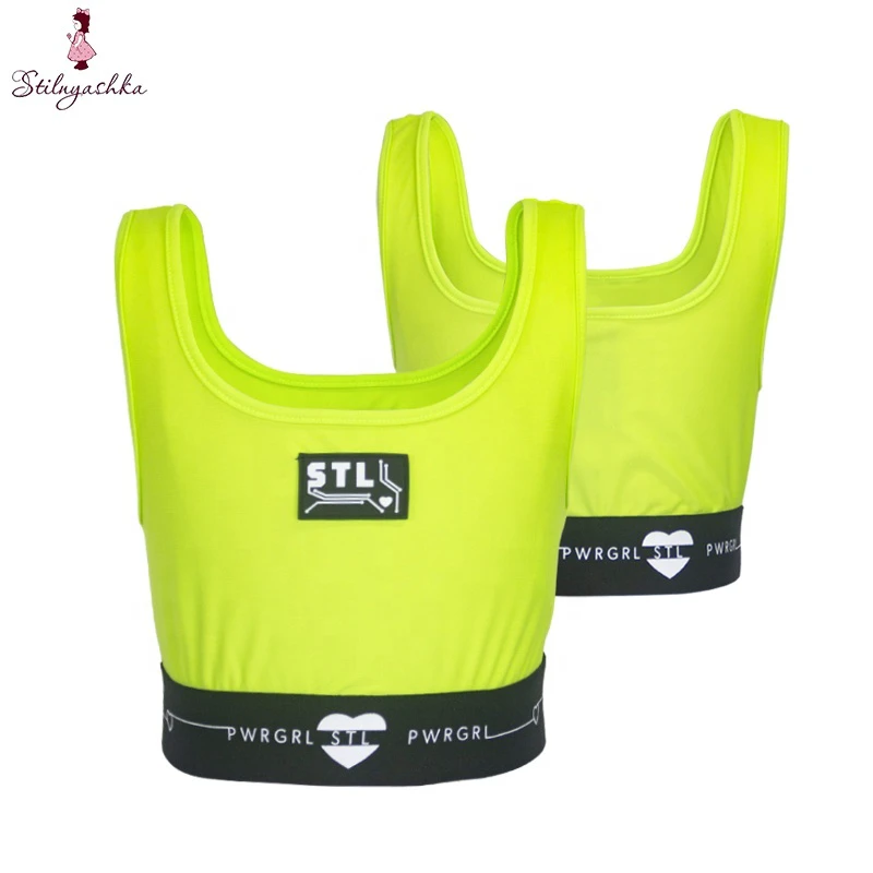 Stilnyashka 4130-19 New Style Children's Clothing,Summer Light Green Girls Sweatshirt,Fitness Crop Top Sports Bra for Girls