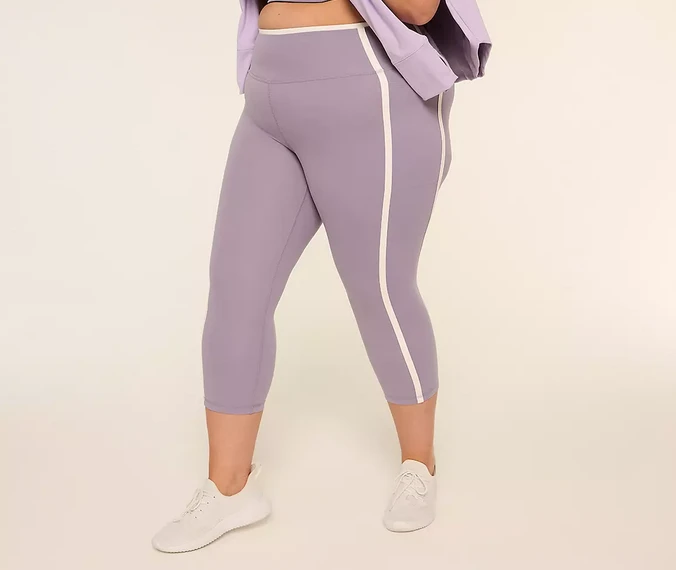 Women's High Waist Gym Sports Capri Leggings Seamless Fitness Yoga Pants Breathable Stretch Tight Butt Lifting Invisible Pockets