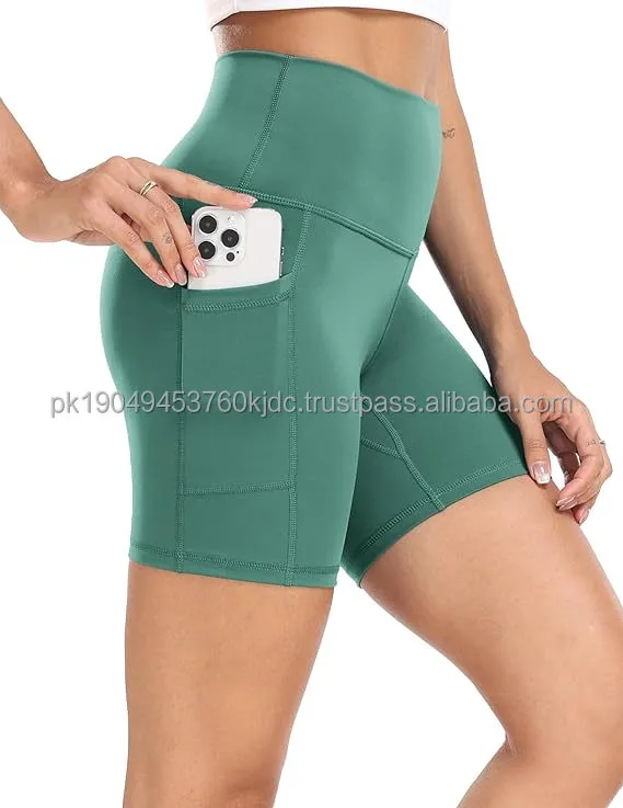 Women's High Waisted Biker Shorts with Pockets 6