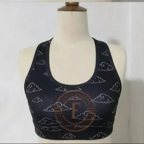 Digital Print Sublimation Sports Bra Training Bra for Professional Athletes