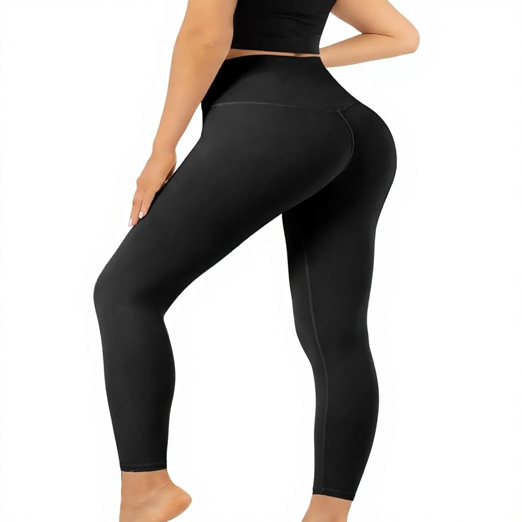 High Waisted Sporty Leggings Women Tummy Control Full Length Buttery Soft Velour Yoga Workout Athletic Solid Pattern Crocheted