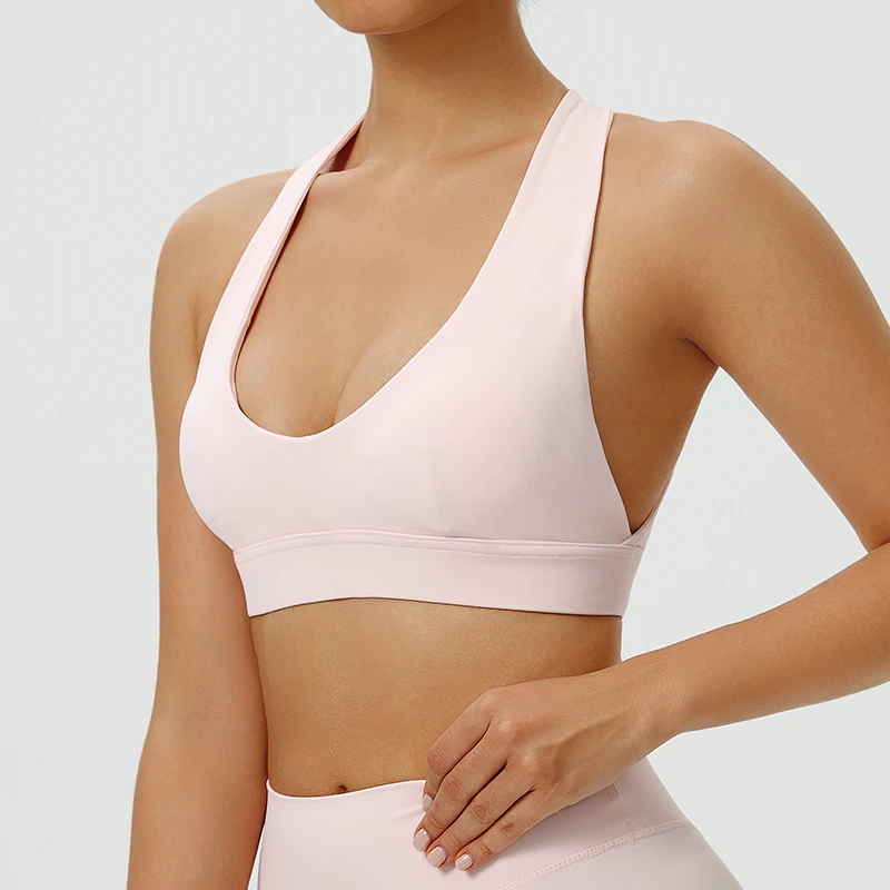 Wholesale Custom Logo Women Sports Underwear Support Breathable Fitness Bra Gym Yoga Top Workout Clothes Apparel Sportswear