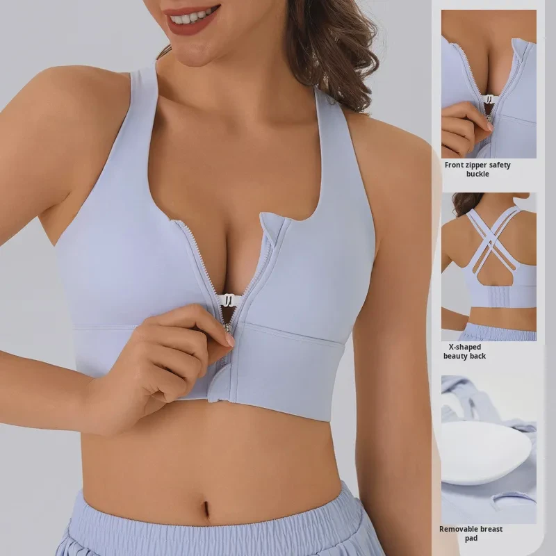 Plus Size Lightweight Sports Bra Shockproof Quick-Dry High-Intensity Fitness Vest Beautiful Back Breathable Yoga Bra for Running