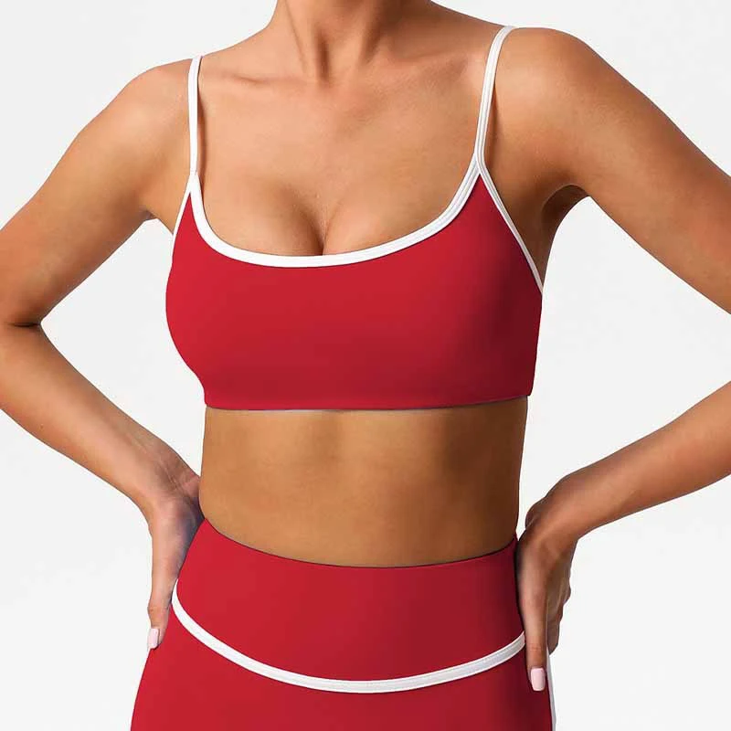 XW-sm2393 Wholesale Round Neck Padded Bra Custom Gym Sportswear Backless Sportswear Slimming Fitness Sports Bra for Women