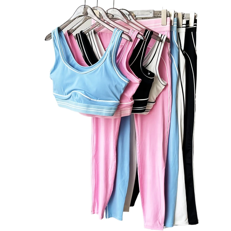 AL010 Women's Sports Fitness 2-Piece Yoga Set High Elasticity Breathable Bra and Leggings Comfortable Clothing