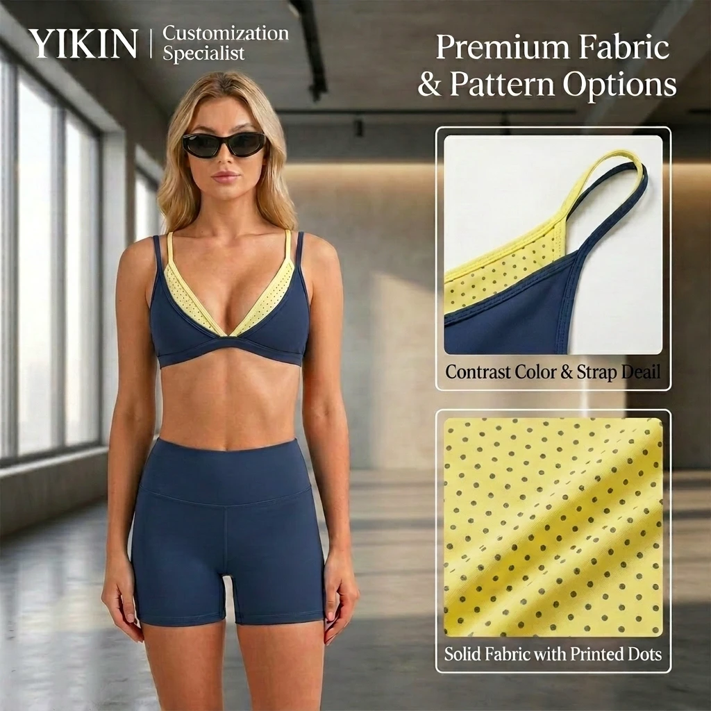 2 in 1 Layered Sports Triangular Bra Gym Fitness Pilates Leisurewear High Elasticity Workout Activewear Women Yoga Brassiere