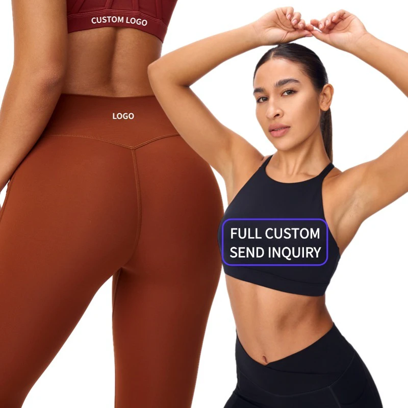 Wholesale Gym Set Butt Lifting High Waist Workout Legging Yoga Pants Sports Fitness Women Gym Yoga Set With Yoga Lemon