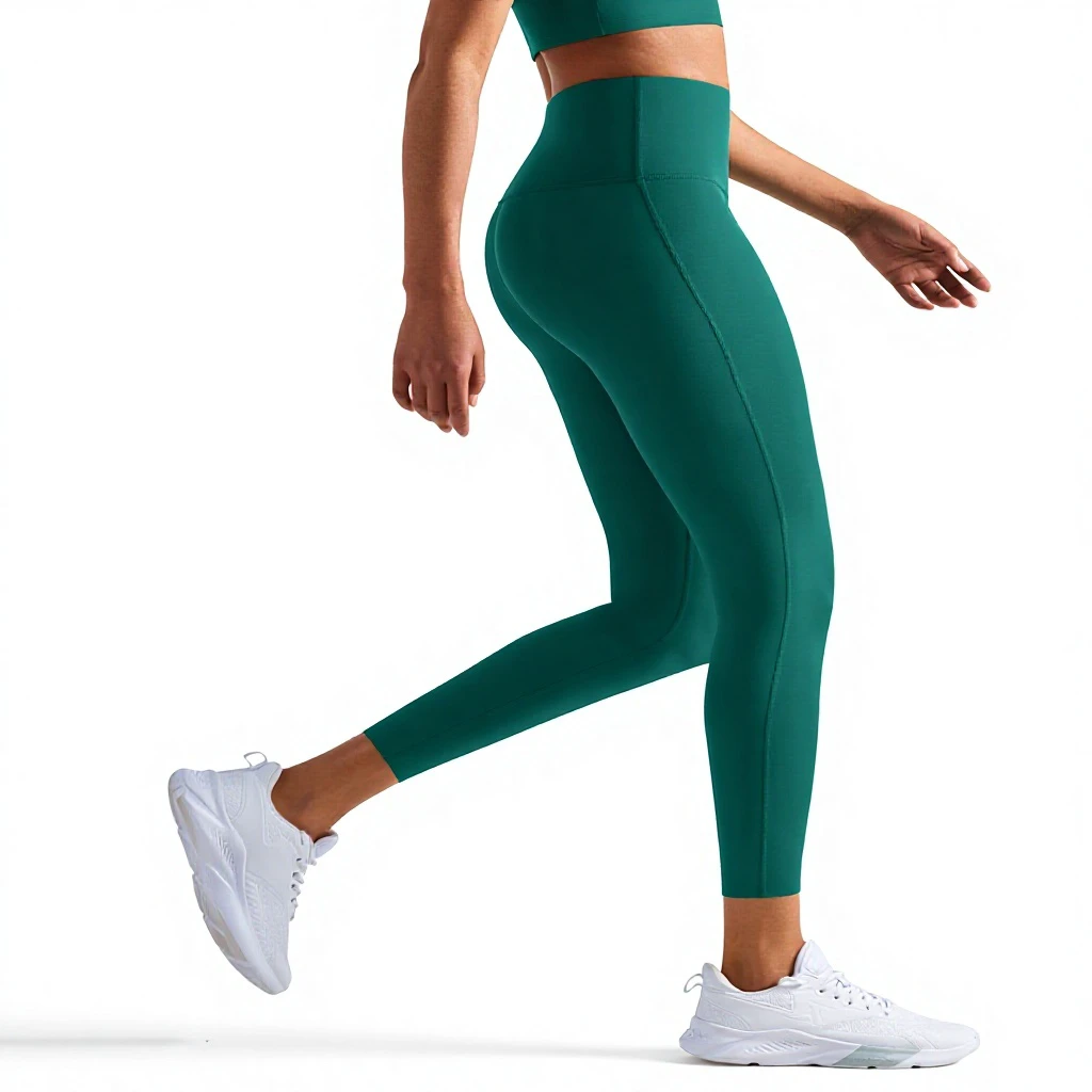 Women's High-Waisted Cropped Yoga Leggings with Tummy Control Butt-Lifting Nylon Velour Fabric All Seasons Sports Fitness Pants
