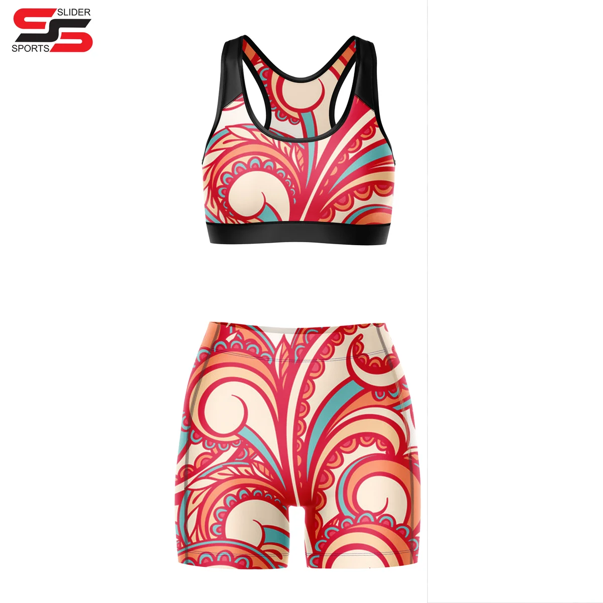 Women's 2pcs Gym Sports Suit Tight Wear With Backless Top and Butt Lift Shorts Fitting Workout Yoga Set
