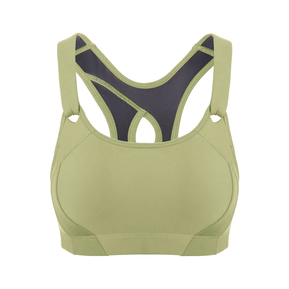 Wholesale Custom Front Logo Simple Women's Sports Bra Fitness Yoga Gym Breathable Eco-Friendly High Quality Spandex/Polyester
