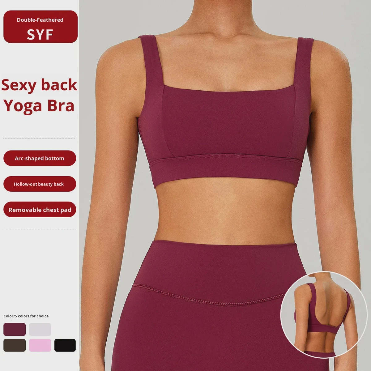 High-strength Shockproof High Support Spandex/Nylon Lightweight Breathable Yoga Bra Women Outdoor Running Fitness Wear Sports