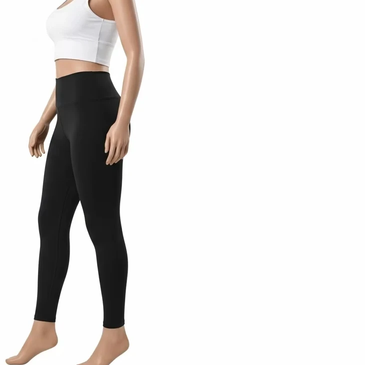 Women's Plus Size High Waist Ankle-Length Seamless Four-Way Stretch Yoga Leggings Set Solid Quick Dry Breathable Lightweight
