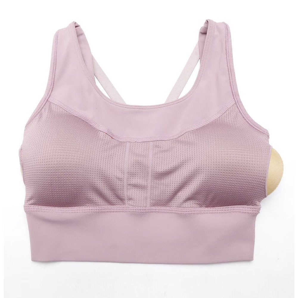 Women's Simple Sports Bra-Made in Pakistan Spandex/Polyester Eco-Friendly & Quick Dry Adjustable Straps Front Logo