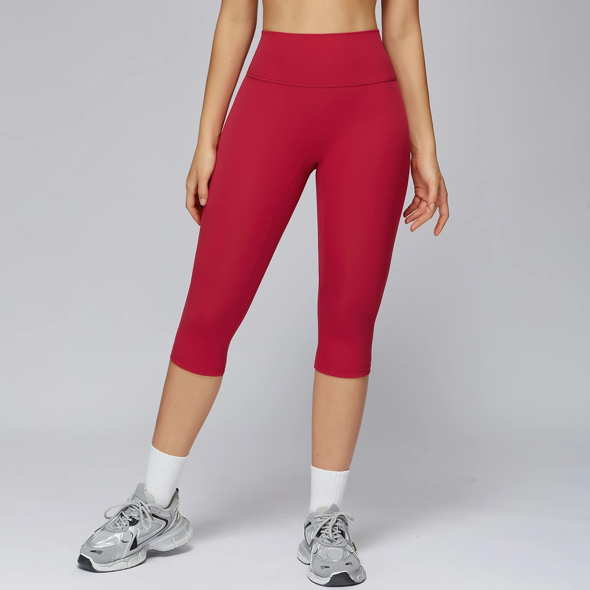 Women's High Waist Capri Gym Leggings Tummy Control Quick Dry Sweat-Wicking Custom Logo Fitness Yoga Pants