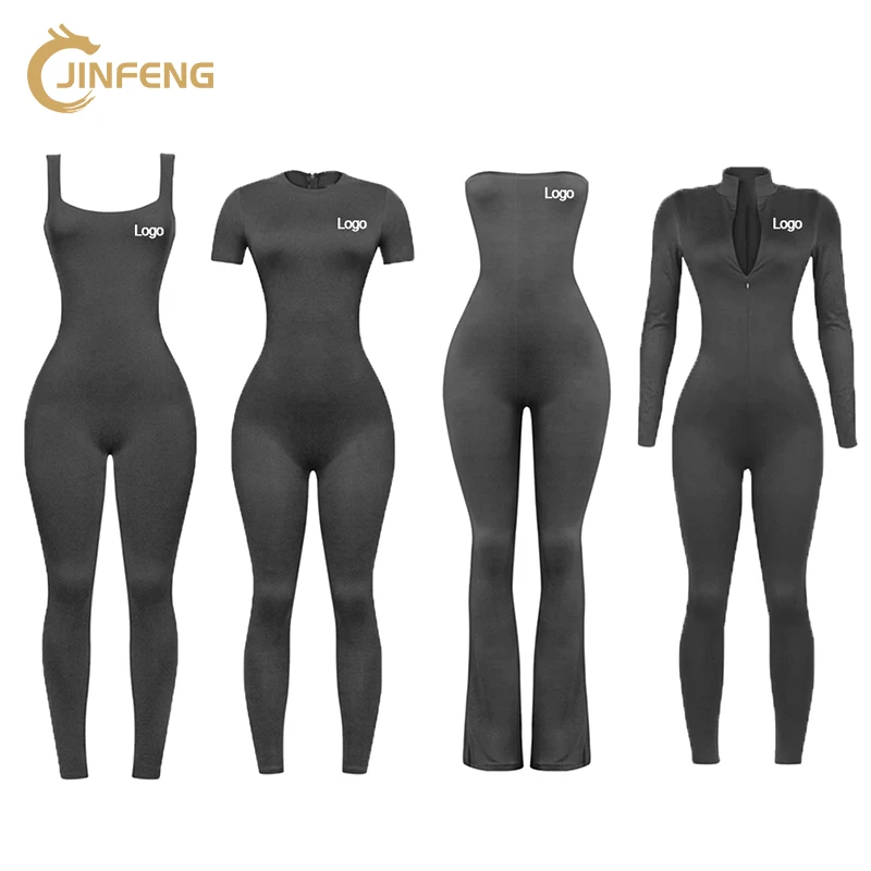 Custom Women Sports Gym Wear Workout Set Tights Crop Top 1 Pieces Seamless Long Sleeve Fitness Yoga Set Solid Pattern Yoga Suit