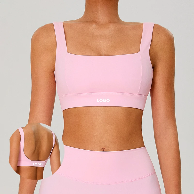 Cutout Back High Support Yoga Sports Bra for Women Quick-Dry Shockproof Athletic Bra for Outdoor Fitness Running Activewear