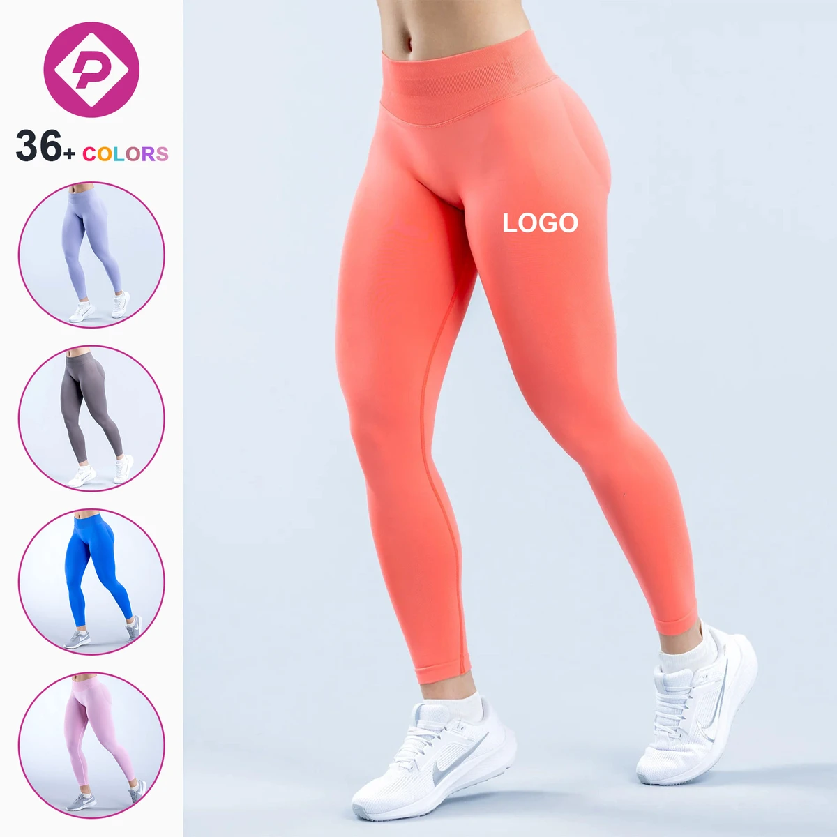 Three-stage Ribbed Waistband High Elasticity Plus Size Yoga Pant No Front Seam Scrunch Butt Gym Fitness Yoga Leggings