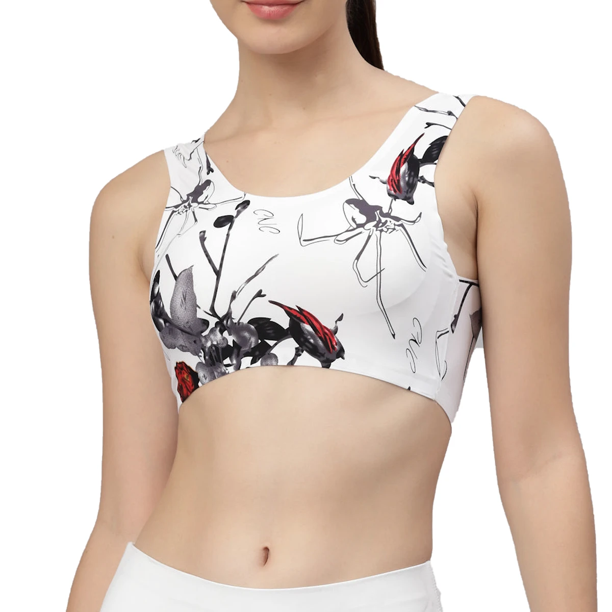 Manufacturer-Supplied Removable Chest Pad Breathable Women's Sexy Sports Yoga Bra Medium Support Spandex/Nylon Material for