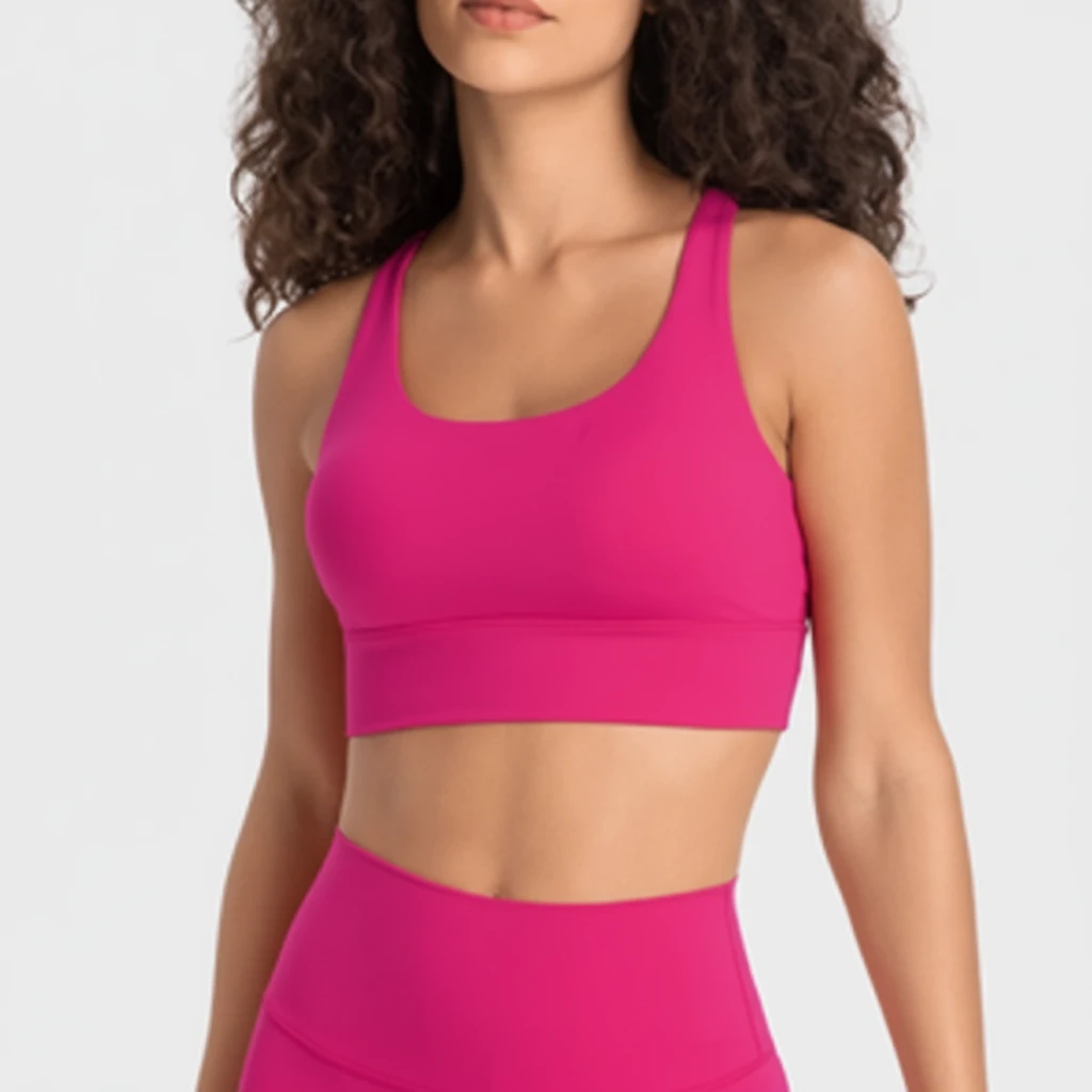 Eco Friendly Women Open Back Yoga Sports Bra High Support Breathable Fabric Removable Pads Fitness Workout Top