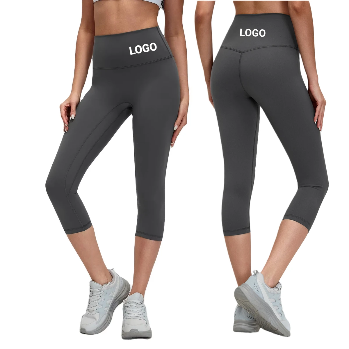 2026 Custom High Quality BreatheSolid Yoga Pants Women's Stretchy Tight High Waist Hip Lifting Calf-Length Training Fitness