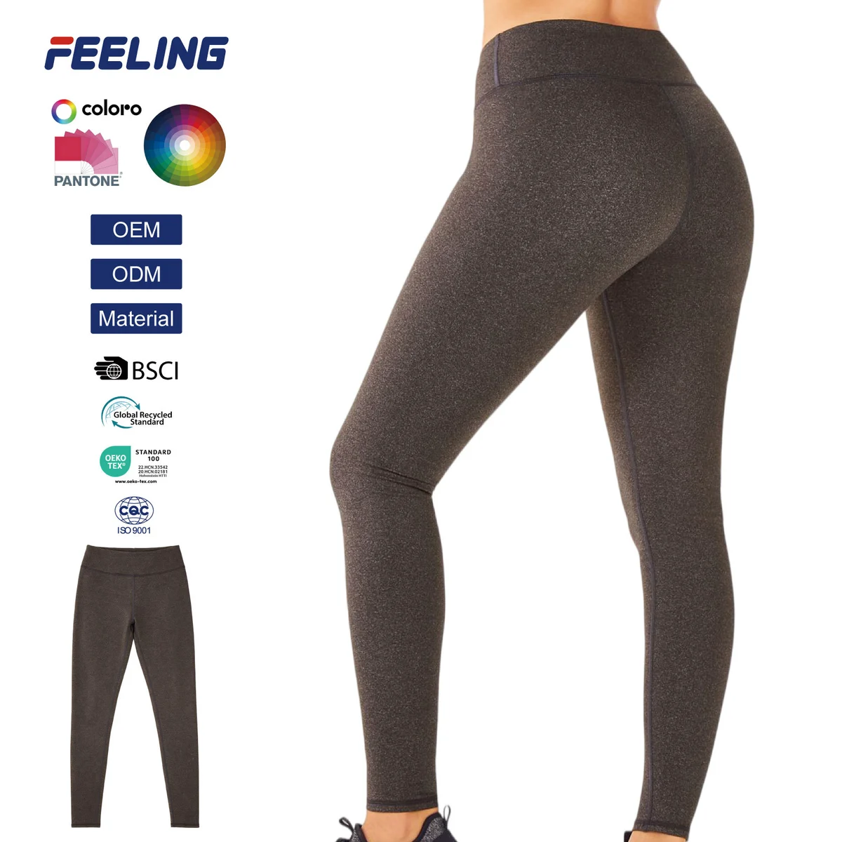 Women's High Waist Yoga Leggings 4-Way Stretch Moisture Wicking Compression Sports Pants