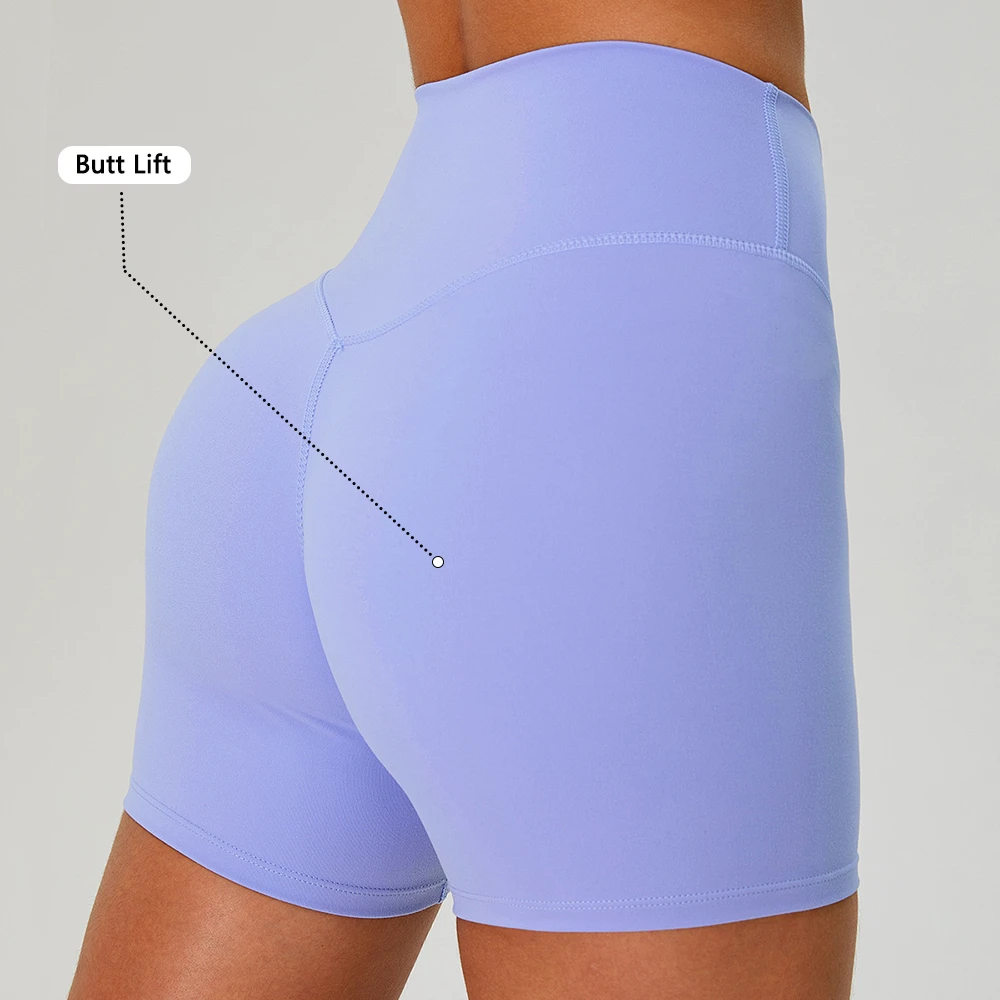 Wholesale Women's Workout Shorts High Waisted Form Fitting Quick Dry Sports Yoga Shorts Fitness Shorts for Daily Training