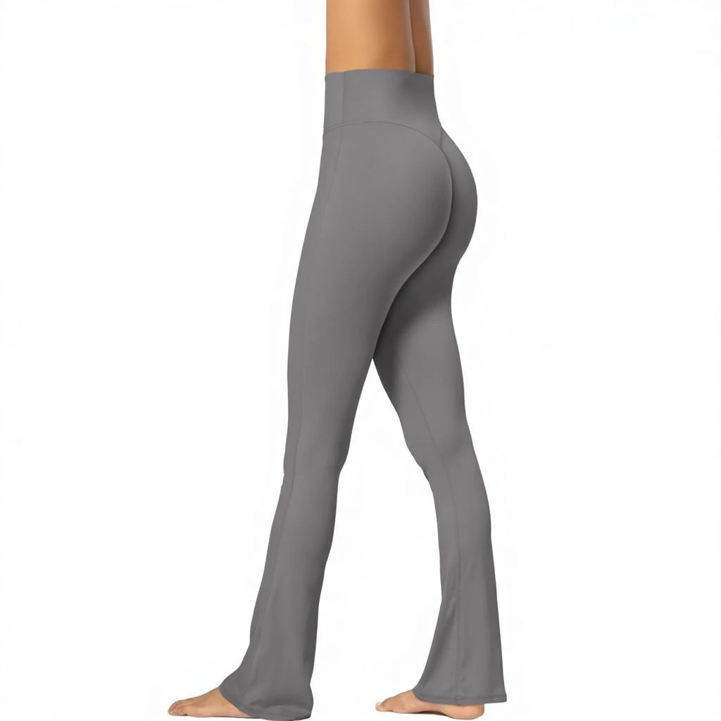 Sunzel No Front Seam High Waist Mini Flare Leggings for Women Invisible Butt Scrunch Flared Yoga Pants Tummy Control Color