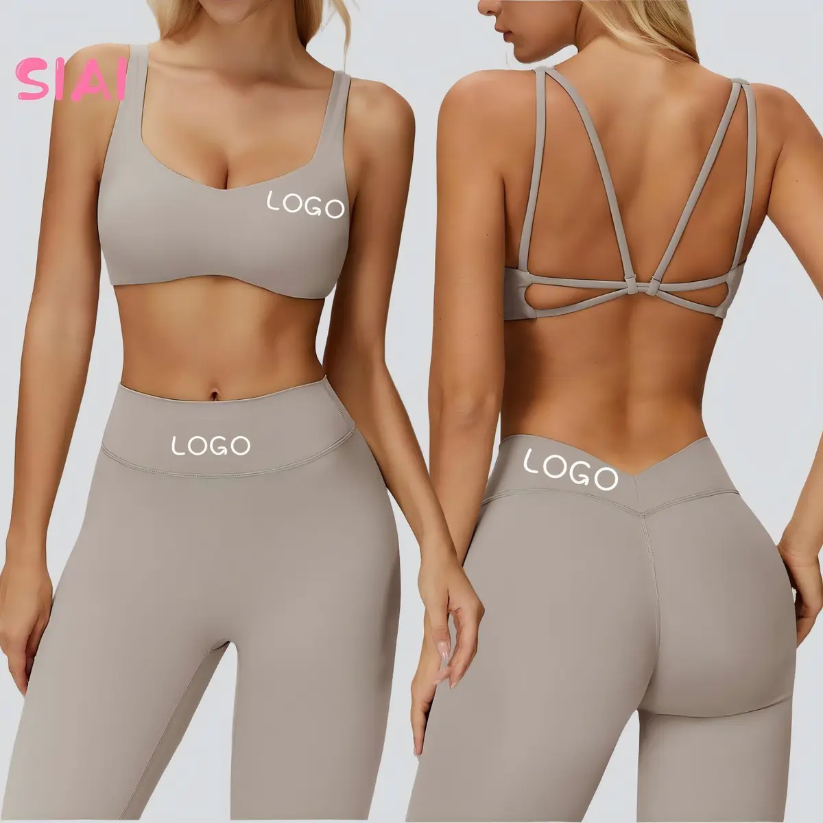 Women's Quick-Dry Fitness Tank Top High Strength Yoga Sports Bra Cross Straps Custom Front Gym Run Plus Size Lightweight Medium