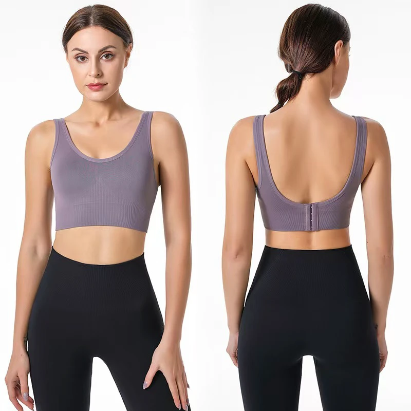 OEM Customizable Sports Bra Large Size Thin Shoulder Strap High Elastic Yoga Suit with Breathable Feature Sports Top & Vest