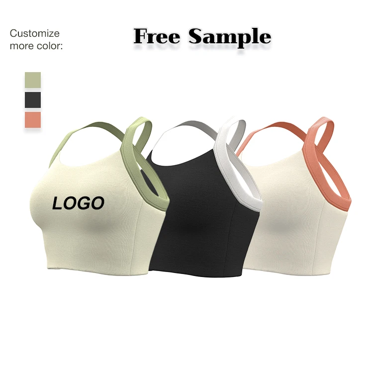 Quick-Drying Breathable Fitness Solid Sports Bra for Women Big Chest Light Crisscross Straps 100% Polyester