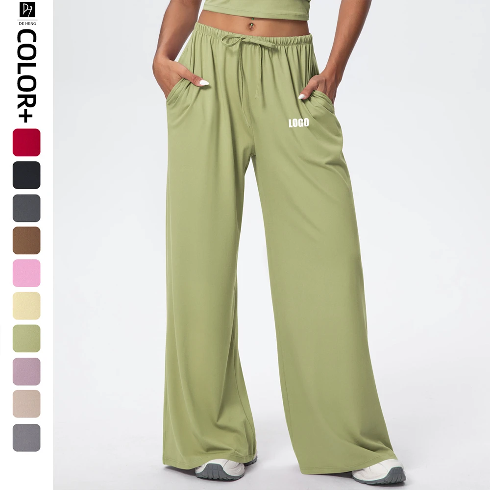 2025 New Simple Brushed Elastic Waist High Waist Hip-lifting Solid Breathable Nylon Spandex Workout Outdoor Yoga Pants