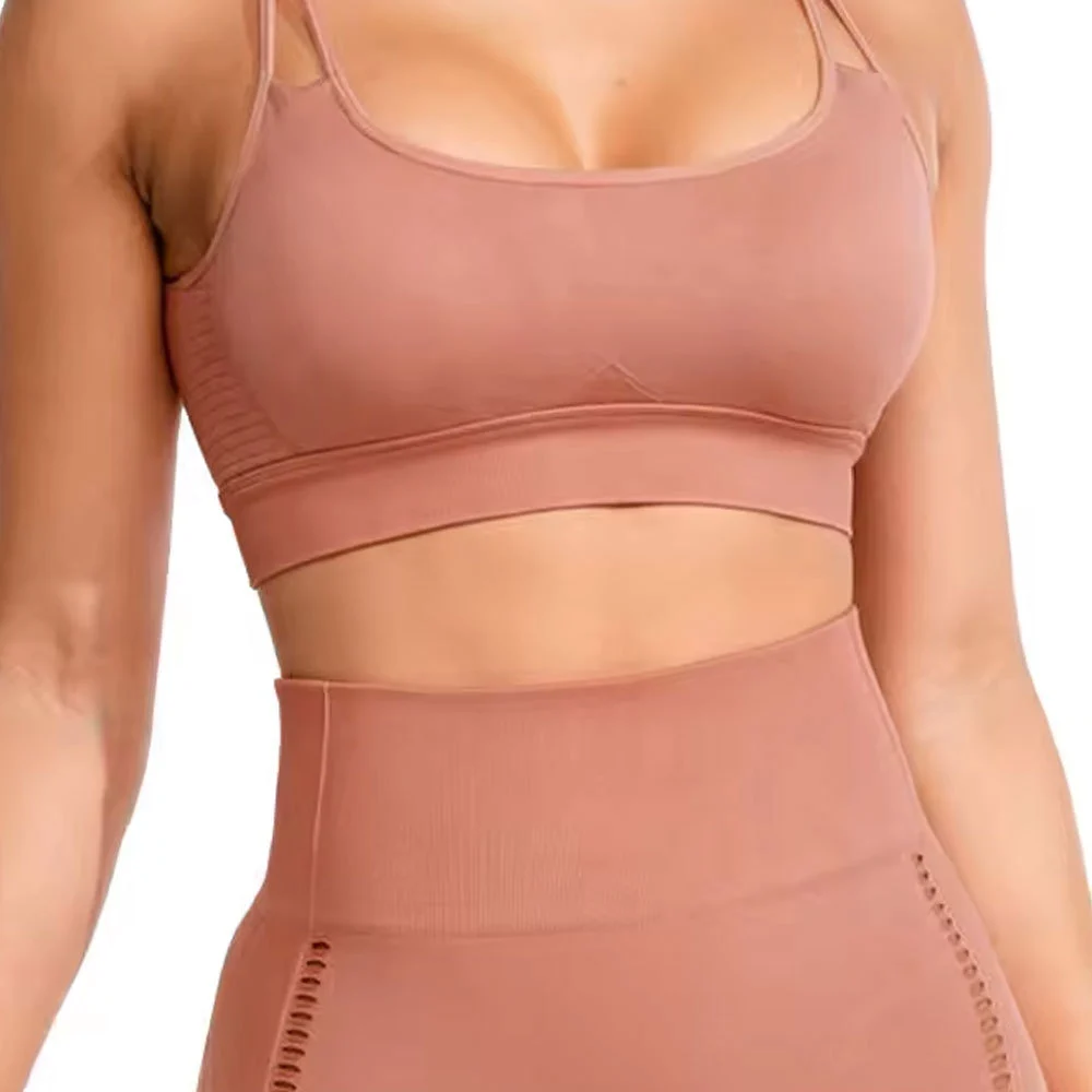 Adjustable Cross Back Padded Running Bra High Support Sports Bra Non-Removable Molded Cups and Sweat-Wicking Fabric