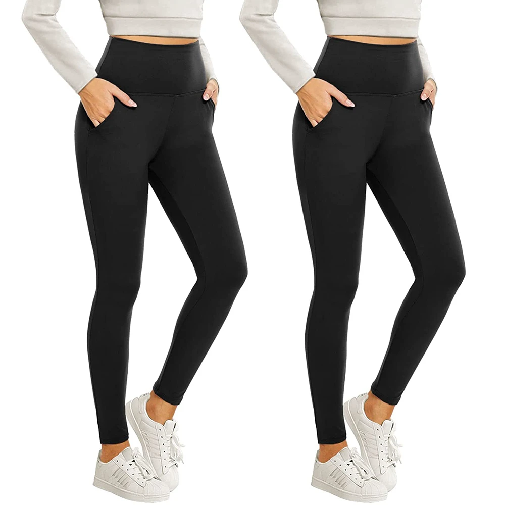 Women's Tummy Control Breathable Solid Full Length Activewear Sports Leggings Elastic Waist High Waist Gym Fitness Yoga Pants