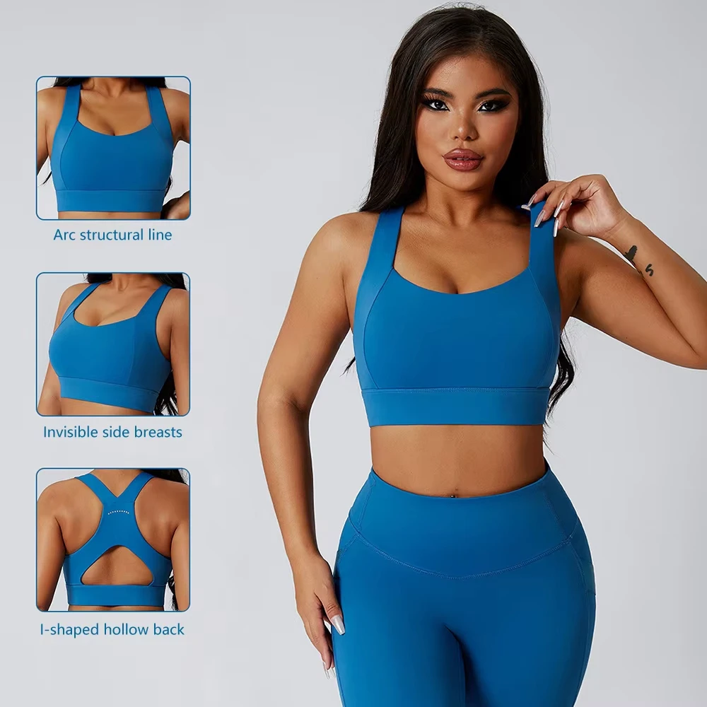 High Quality Hot Selling Fashionable Support Sexy Gym Backless Active Wear Sports Fitness & Yoga Wear Plus Size Bra for Women