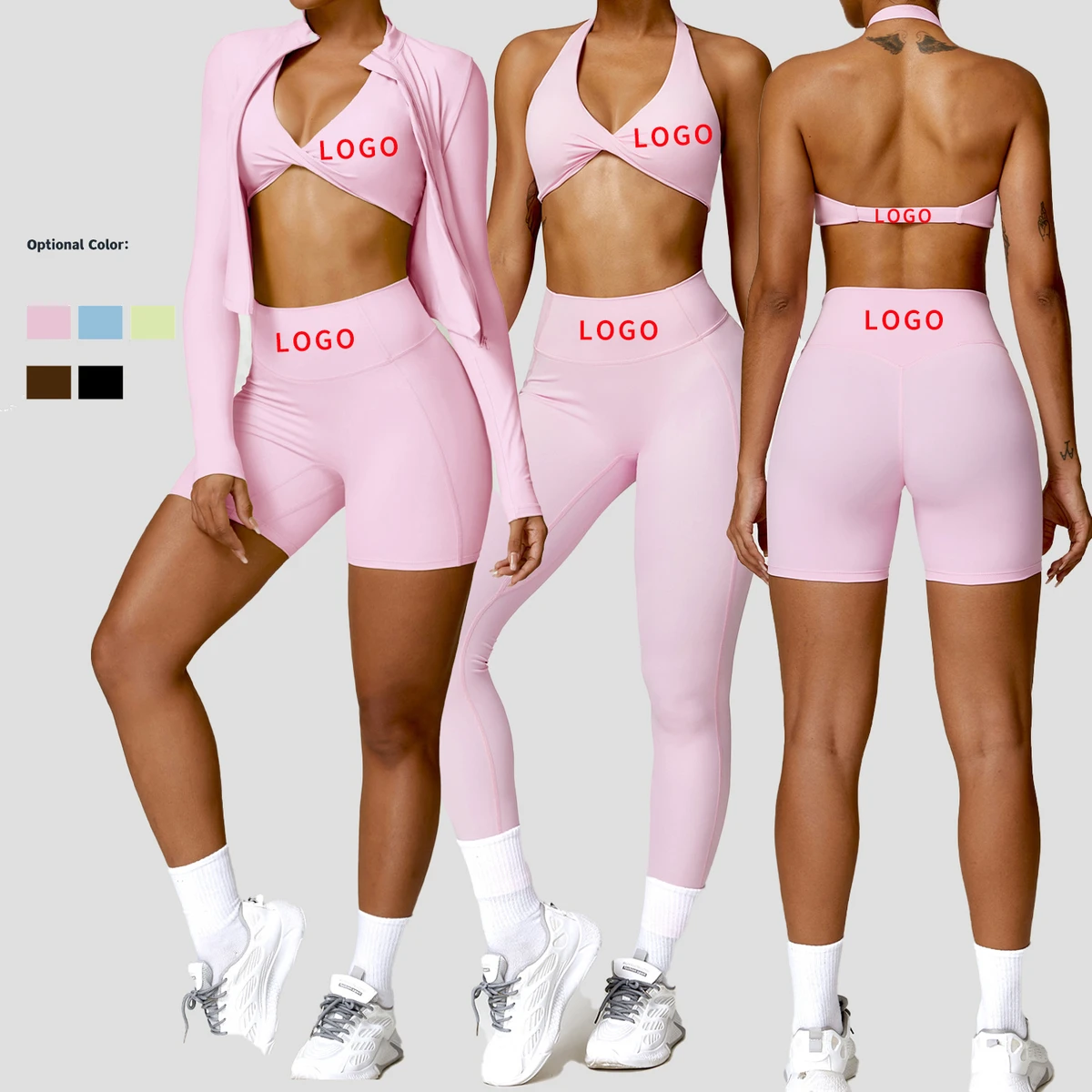 Winter Clothes Yoga Jacket Set Custom Yoga Set Women Gym Fitness Sets Sports Item Plus Size Yoga Legging Short Bra For Women