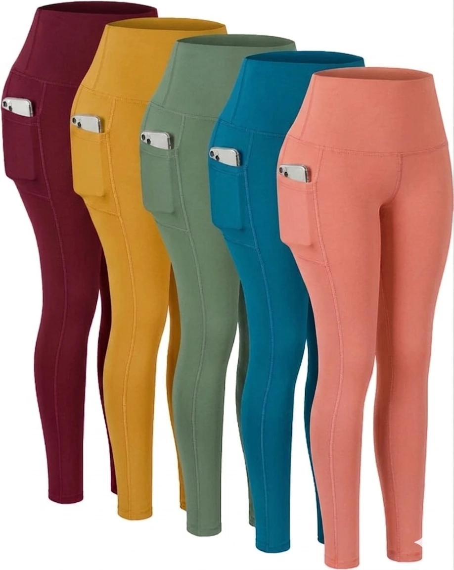 High Quality Workout Fitness Seamless Yoga Leggings Set Elastic Waistband Ankle-Length for Gym XL