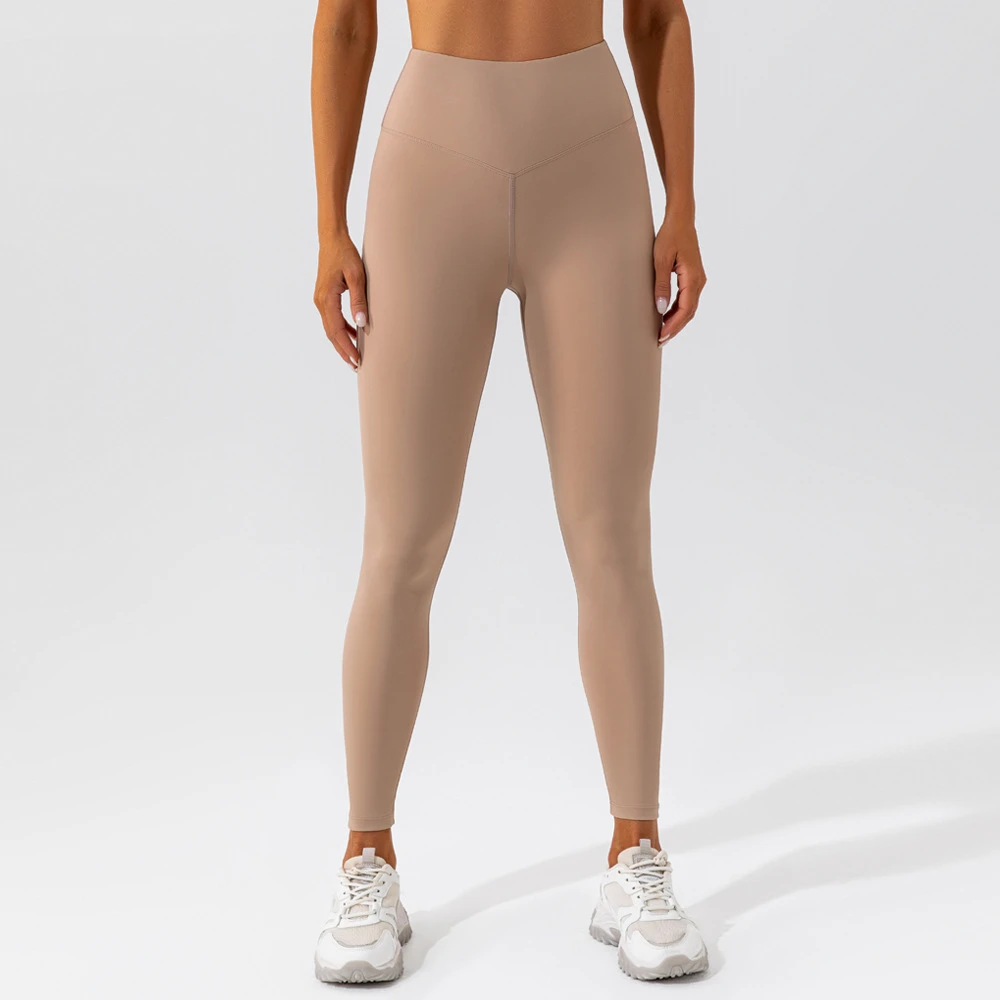 Quick Drying Tight Yoga Pants Naked Feeling Tummy Control Hip Lift High Waist Fitness Pants Wearing Running Pants Women