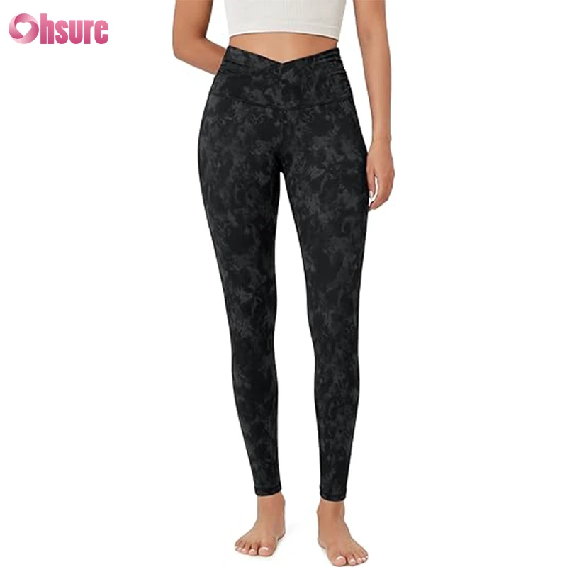 Casual High Quality for Women with Pockets Yoga Pants for Women High Waisted Crossover Workout Leggings Lounge Yoga Pants